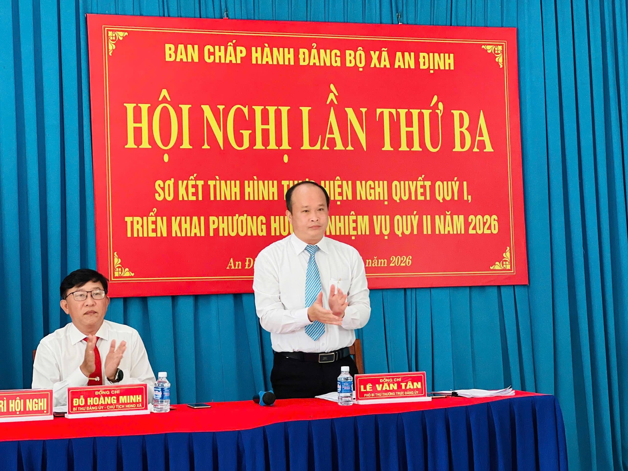 ĐẢNG ỦY XÃ AN ĐỊNH TỔ CHỨC HỘI NGHỊ SƠ KẾT QUÝ I NĂM 2026