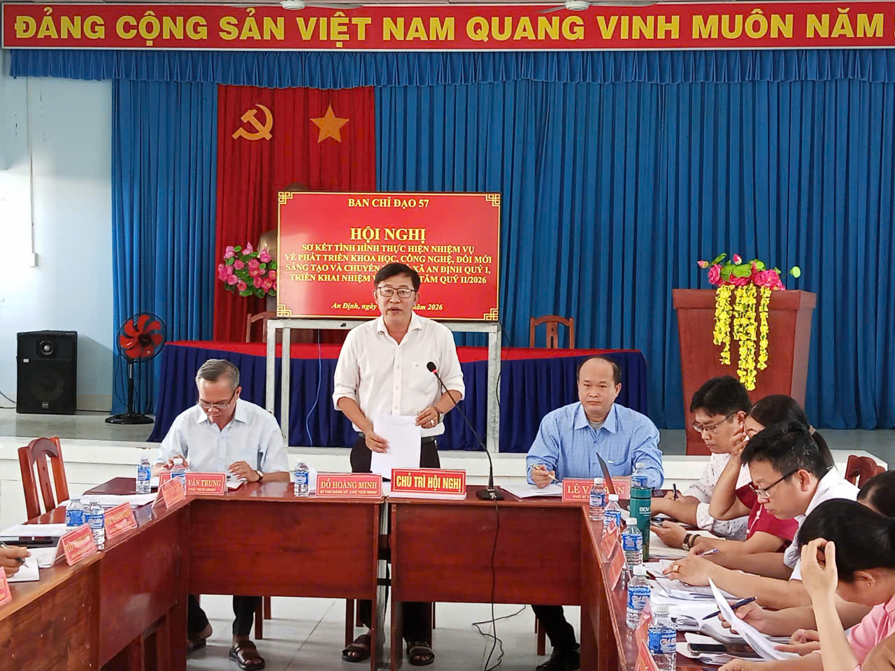 HỘI NGHỊ SƠ KẾT TÌNH HÌNH THỰC HIỆN NHIỆM VỤ VỀ PHÁT TRIỂN KHOA HỌC, CÔNG NGHỆ, ĐỔI MỚI SÁNG TẠO VÀ CHUYỂN ĐỔI SỐ XÃ AN ĐỊNH QUÝ I, TRIỂN KHAI NHIỆM VỤ TRỌNG TÂM QUÝ II/2026
